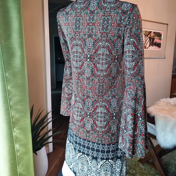 Tamera Bolero Slipover Dress with Bell Sleeves. - Picture 8 of 16